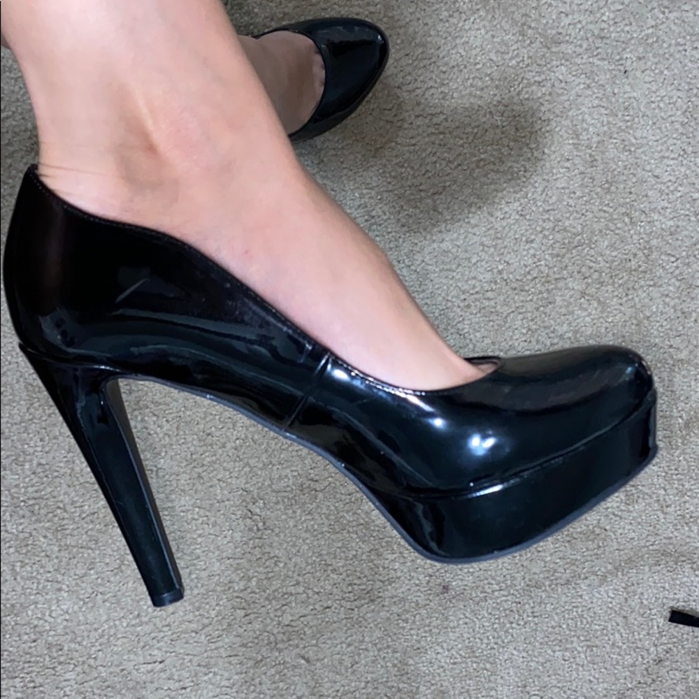 Black stiletto heels